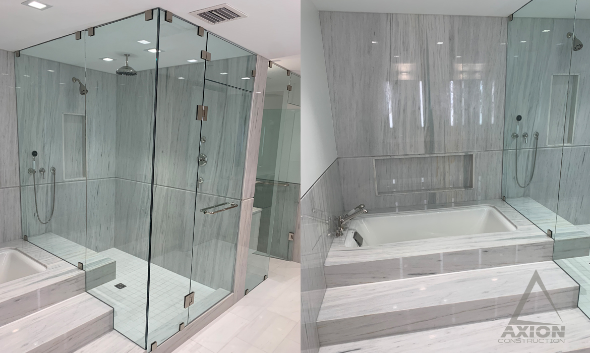 Tier One Bathroom Design, Build, Designed and
                Contracted by Axion Construction in St. Petersburg, FL